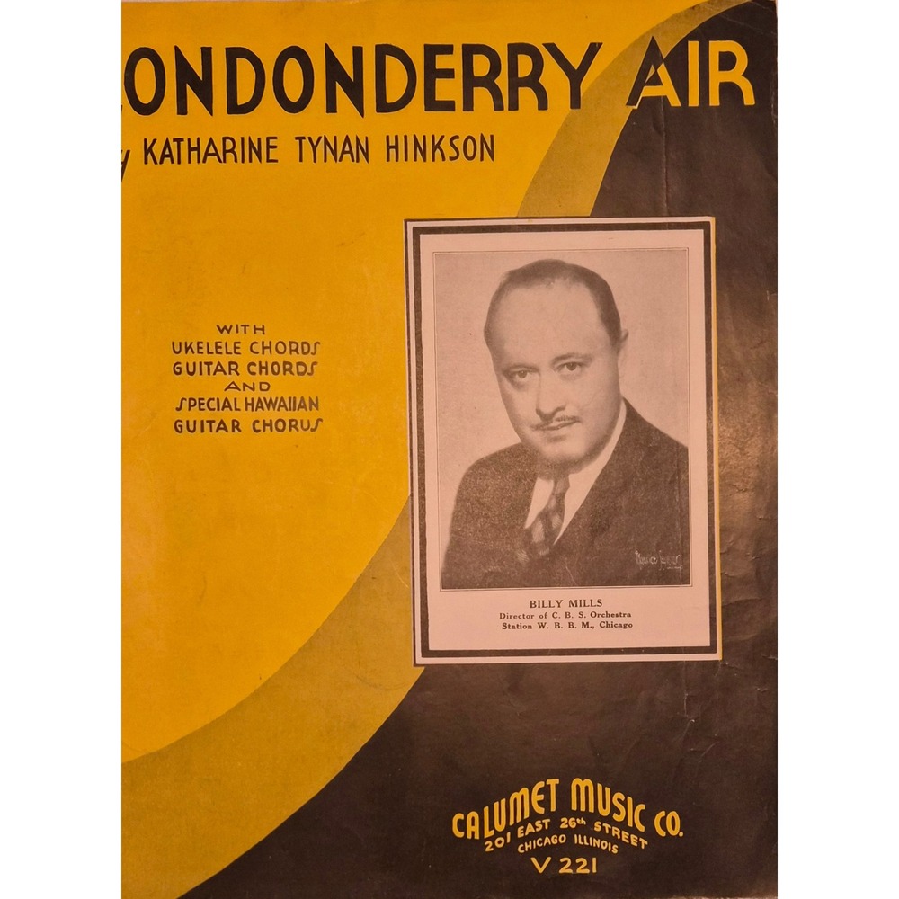 Londonderry Air 1936 Vintage Sheet Music Katharine Tynan Hinkson Calumet V221
